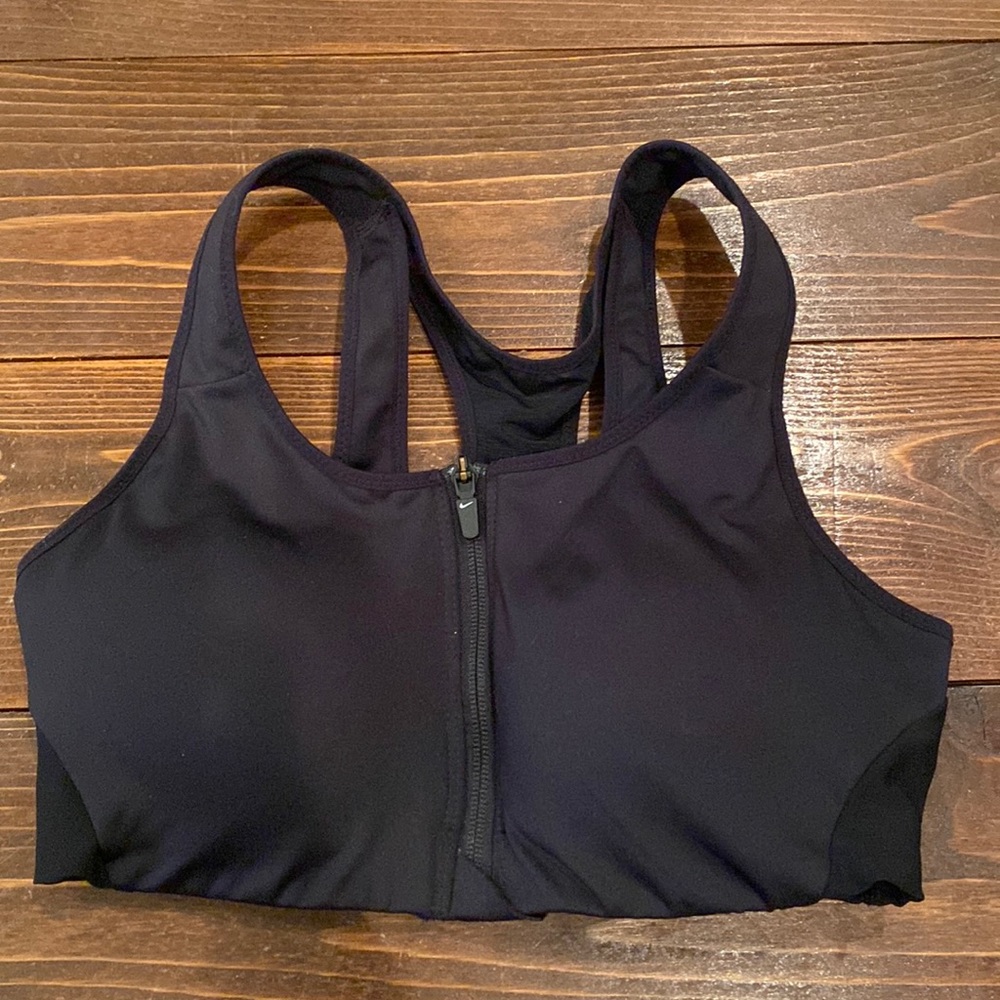 NIKE zip front sports bra